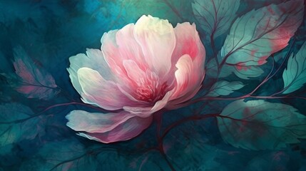 Wall Mural - water lily flower Generative AI