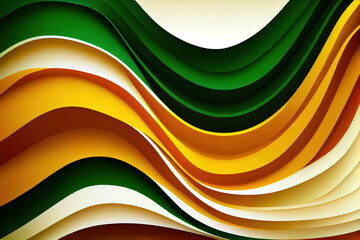 Aufkleber - abstract background with curved paper layers, by 3d style illustration, ai generation