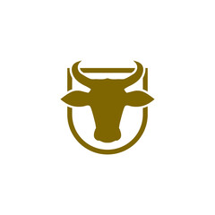 Sticker - Bull head shield icon isolated on transparent background