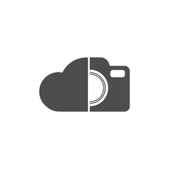 Poster - Cloud camera icon isolated on transparent background