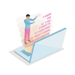 Canvas Print - Programming Isometric Concept