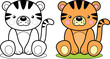 Cute wild animals vector for children