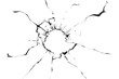 © Олег Мальшаков - Concept of broken glass with hole for design on white background.
