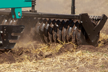 disc harrow close-up