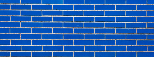 Wall Mural - part of masonry wall built of blue bricks