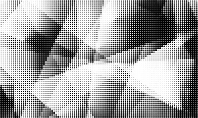 Aufkleber - Monochrome gradient halftone dots background. Vector illustration