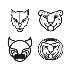 Naklejka na meble Panther head logo icon vector design