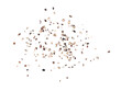 Pepper, Coarsely crushed ground black pepper on transparent png. Top view
