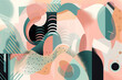 © ADDICTIVE STOCK - Abstract generative AI illustration of fantasy nature made with pastel colored circles as background