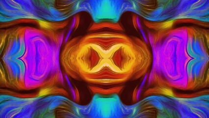 Canvas Print - Fluid lines of color movement. Colorful Abstract