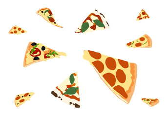 Wall Mural - slices of pizza