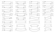 © Віталій Баріда - Line ribbon set. Banner ribbons symbol collection. Vector illustration isolated on white.