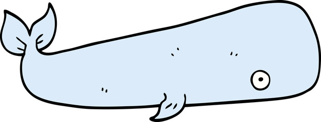 cartoon doodle sea whale