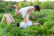 © Bo Bo/Stocksy - happy kid playing with mother in nature