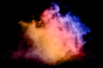 Wall Mural - colored clouds and smoke on a black background. very nice abstract art perfect for a cell phone back
