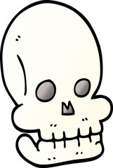 Naklejka na meble cartoon doodle funny skull