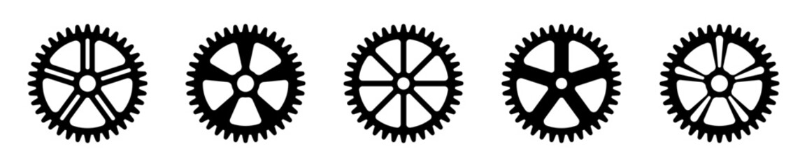 Wall Mural -  Gear icon set. Gear vector icons. Gear wheel icon set.