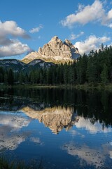 Canvas Print - Beautiful view of the Dolomites Mountains UNESCO world heritage in South Tyrol, Italy