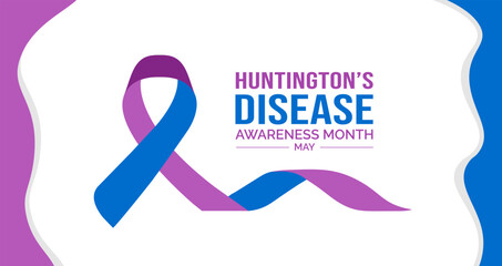 Wall Mural - Huntington’s Disease Awareness Month background or banner design template celebrated in may