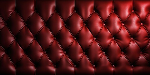 Red Leather Upholstery Background, generative ai