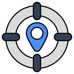 Poster - Unique design icon of location target 