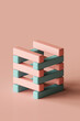 © Giada Canu/Stocksy - 3d render of pink and blue abstract bricks