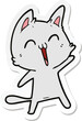 © lineartestpilot - sticker of a happy cartoon cat
