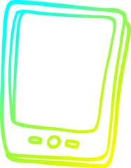 cold gradient line drawing cartoon modern mobile