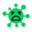 simple distraught virus sticker