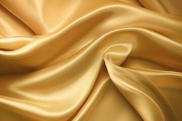 Golden silk texture elegant background generative AI technology