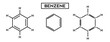 Icon set of benzene molecule structure vector collection