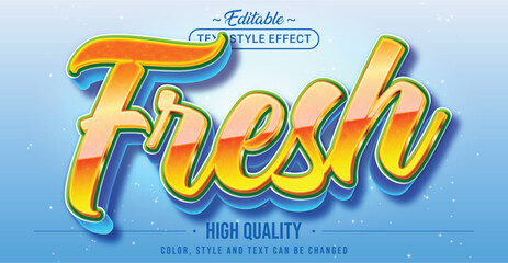 Poster - Editable text style effect - Fresh text style theme.