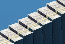 US Dollars Money Staircase / Growth /salary /savings Concept