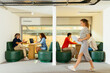 © BONNINSTUDIO/Stocksy - Group of colleagues discussing project in office