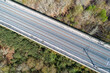 © VicVaz - Overhead aerial view of a high speed rail line, transport concept