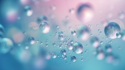 abstract blur and soft light blue background with bubbles