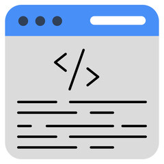unique design icon of web coding