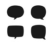 © Aletheia Shade - Collection of speech bubble silhouette. Comic speech bubble icons. Simple Flat Vector illustration