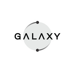 Creative and abstract galaxy for solar system and universe logo design vector editable