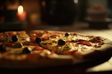 pizza on the table, created with AI, generative AI, AI