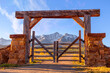 Ranch entrance in the mountains