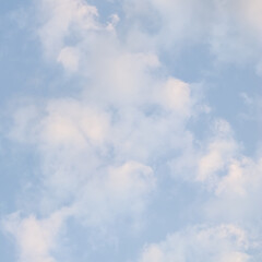 Wall Mural - background of blue sky with white clouds