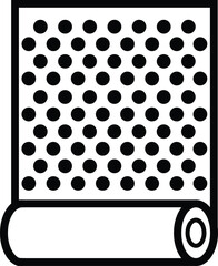 Aufkleber - wallpaper icon on white background. wallpaper sign. roll of wallpaper symbol. flat style.