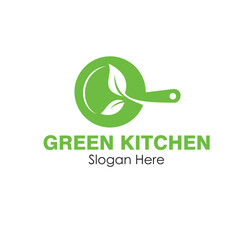 Wall Mural - green kitchen logo design concept