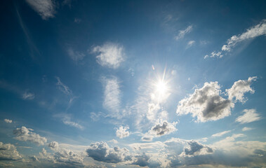 Wall Mural - white clouds in the blue sky