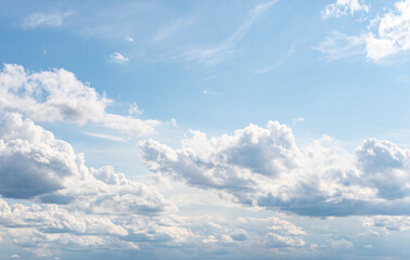 white clouds in the blue sky