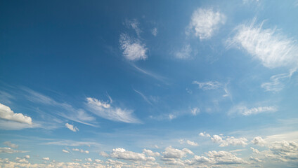 white clouds in the blue sky