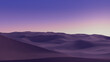 © RocknRoller Studios - Dusk Landscape, with Desert Sand Dunes. Surreal Modern Wallpaper with Lilac Gradient Sky
