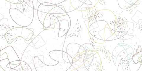  Chaotic Simple Seamless Pattern Textile One Line