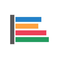 Aufkleber - Graph statistics icon. Analysis. Vector.